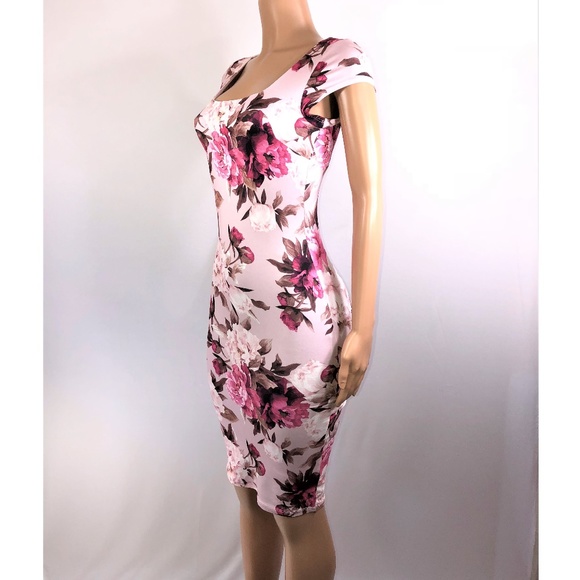 Joe & Elle Dresses Joe Elle Beautiful Pink Base Floral Print Dress Poshmark